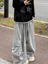 drop eyelet cargo sweatpants