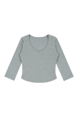 C 90S LINE V-NECK T-SHIRT_GREY