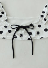 Dot ribbon dot frill bikini
