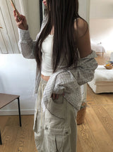 Aen Balloon Banding Cargo Wide Pants