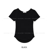 Lilin U-neck Basic Round Short Sleeve