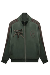 ARI PEACH FLEECE JERSEY TRACK TOP / KHAKI