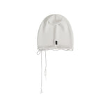 LONG STRING MESH BEANIE (WHITE)