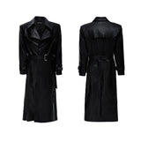Deconstructed Croc Print Leather Trench