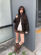 [1+1/MADE] Ringsa V-neck Loose Fit Layered Knit