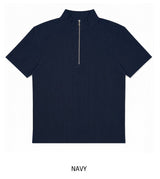 ジデン ハーフジップ リブ ショートスリーブ Tシャツ