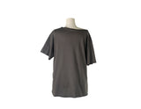 Tekin Lettering Off-Shoulder Overfit Short Sleeve T-Shirt