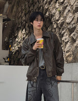Honey Crack Leather Jacket
