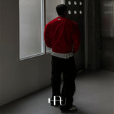 [HFORUS MADE]Layer Shoulder Sweatshirt IN RED