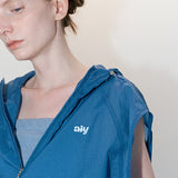 Drawstring hoodie blue
