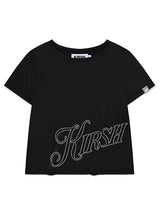 KIRSH LETTERING SLIM FIT T-SHIRT [BLACK]