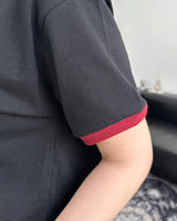 Decen Lettering Ringer Short Sleeve T-shirt