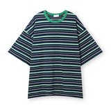 No.0828 mix stripe half T (3color)