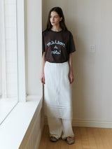 LACE LAYERED LONG SKIRT WHITE