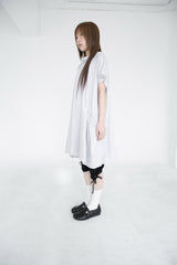 mock neck shirring pocket ops(3colors)