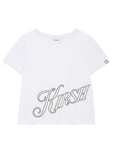 KIRSH LETTERING SLIM FIT T-SHIRT [WHITE]