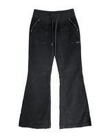 Banding Low-Rise Loose Bootcut Pants