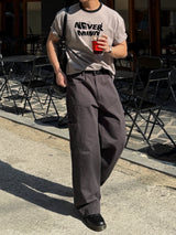 Adel cut line washing wide pants