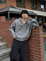 フェールドデニムフードジップアップ
