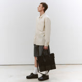 Dual Top Canvas Tote Bag_Black