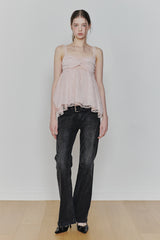 ROSE SHIRRING TOP pink