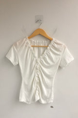 vintage shirring button t