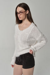 Three-button lace short, Charcoal