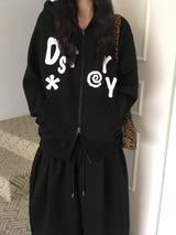 Fleece-lined patch hoodie