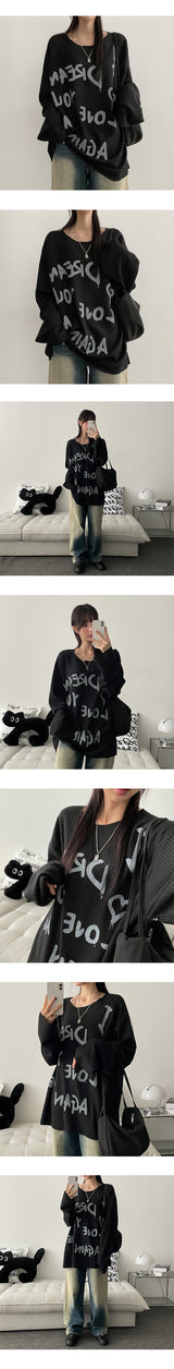 Dream Boxy Long Sleeve Knit T-shirt