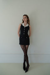 [Seow] Glow Tweed Mini Dress