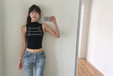 キャッチレオ&ローブーツカットデニムパンツ