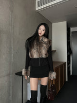 ブラッシード.verファーシーズンズロウライズバンディングミニスカート (Black)