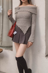 Once Off Shoulder Knit Top