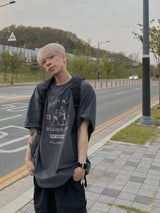ボクシングピグメント半袖Tシャツ
