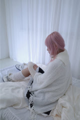 ユイボタンニットケープ (2color)