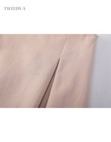 May pintuck flare long skirt