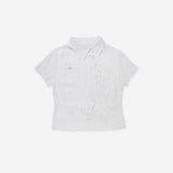 ASYMMETRIC STRIPE SHIRTS [WHITE]