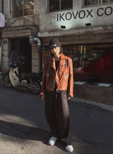 Siren biker leather jacket
