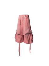 RELABEL Time Element (Continued) Adjustable Paddle Washable Pink Denim Large silhouette October Shorts