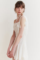 LILY FRILL DRESS ivory