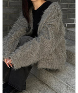 [F/W] Fur hair cardigan jacket(3color)
