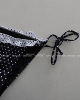 a dot-frilled bikini