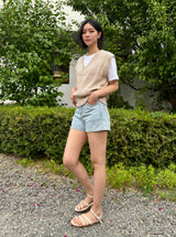 LIGHT BLUE DOT DENIM PANTS 21101
