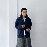 Crinkled Textured Long-Sleeve Shirt