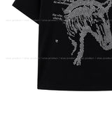 Nity Horse Printed One-Shoulder Short Sleeve