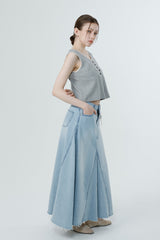 FULL DENIM LONG SKIRT_LIGHT BLUE