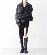 Oban shirring pocket string overfit windbreaker