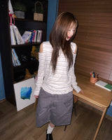 (2color) Wrap Around Pocket Wide Bermuda Pants