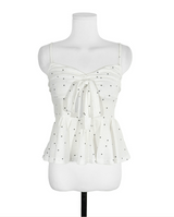 oreo ple big ribbon top + crop cd set