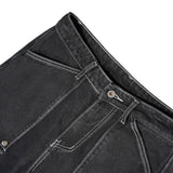 Outer Seam Large Front Panel Design Jeans